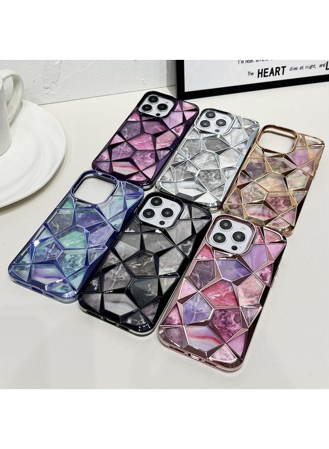 S-TOP Case For iPhone 14 Pro Water Cube Marble Electroplating TPU Phone Case - Image 2