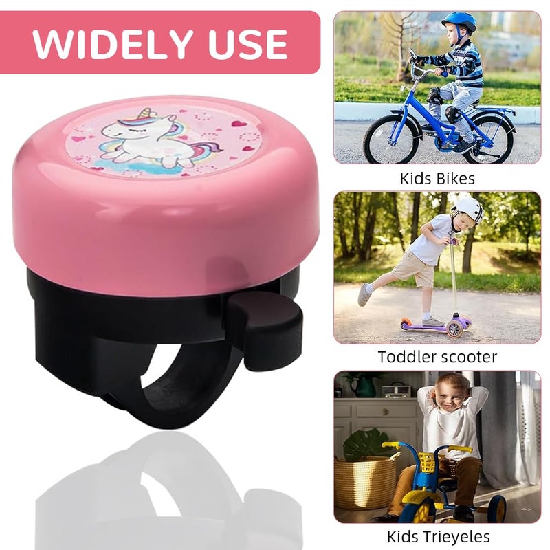 Proberos جرس دراجة أطفال وردي على شكل يونيكورن كرتوني، جرس دراجة خفيف الوزن من الصلب، جرس للدراجة للأطفال - عالي الصوت - جرس للدراجة لماسورة بقطر 22 مم - Image 5