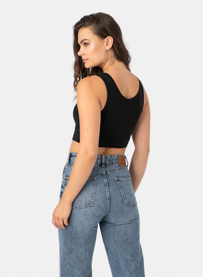 Marco Bergamo CROPPED TOP WITH WIDE STRAPS  - Image 4