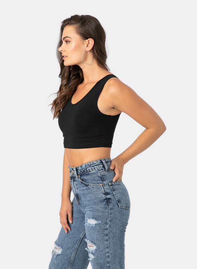Marco Bergamo CROPPED TOP WITH WIDE STRAPS  - Image 2