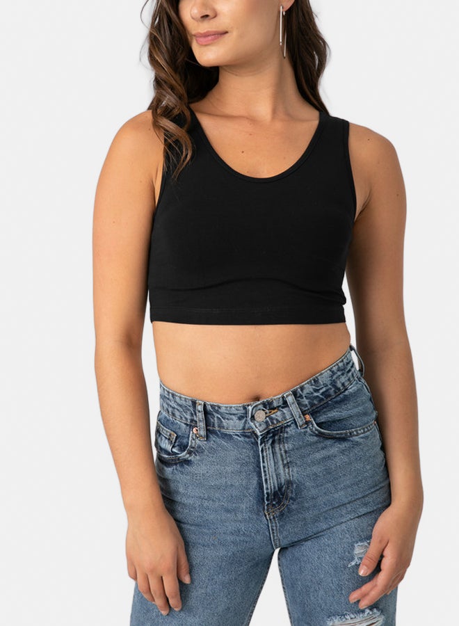 Marco Bergamo CROPPED TOP WITH WIDE STRAPS  - Image 3