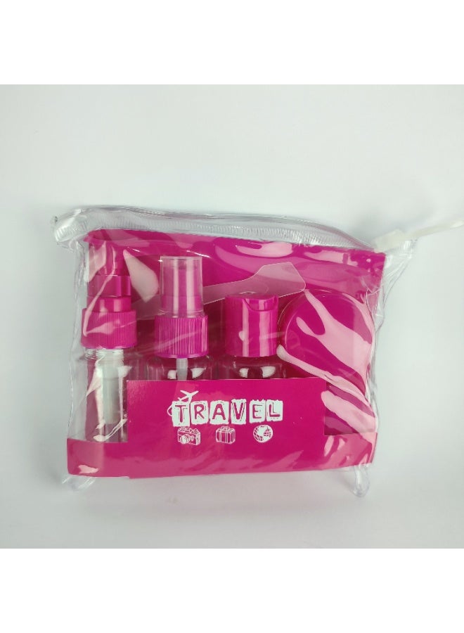 Travel Bottle Set – 5 Empty Bottles with Spatula & Transparent Bag - Image 2