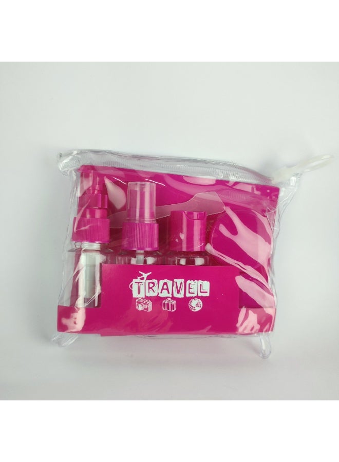 Travel Bottle Set – 5 Empty Bottles with Spatula & Transparent Bag - Image 1