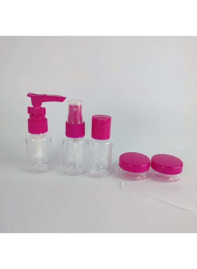 Travel Bottle Set – 5 Empty Bottles with Spatula & Transparent Bag - Image 3