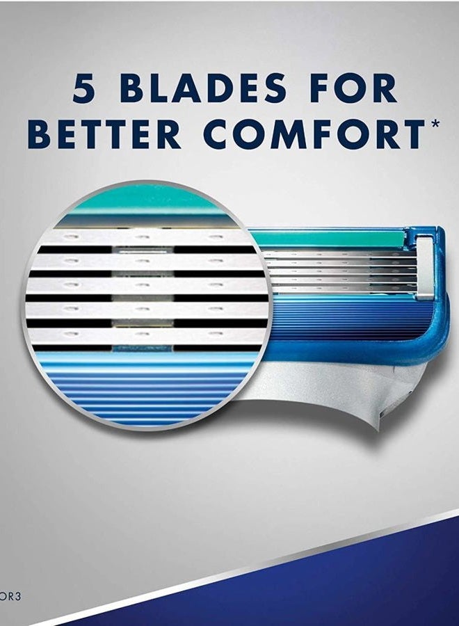 Gillette 5 شفرات حلاقة للرجال، 12 قطعة، شريط تزييت لحلاقة أكثر راحة - Image 5