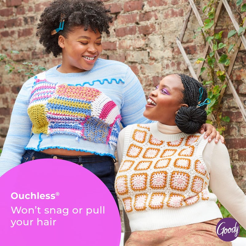 Goody Ouchless Forever Hair Elastics, 10 Ct, Black, Damage-Free Bands, 3X Stronger Elastic Ties, Retainable Shape, 16 Strand Inner Core, Styling Accessories for Women & Men, All Hair Types - Image 4