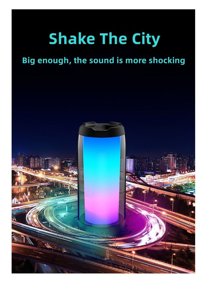 NEW Bluetooth Speaker Colorful Light 3D HiFi Fullscreen Subwoofer Portable Audio TF Card AUX interface For Phone Computer Laptop - Image 4