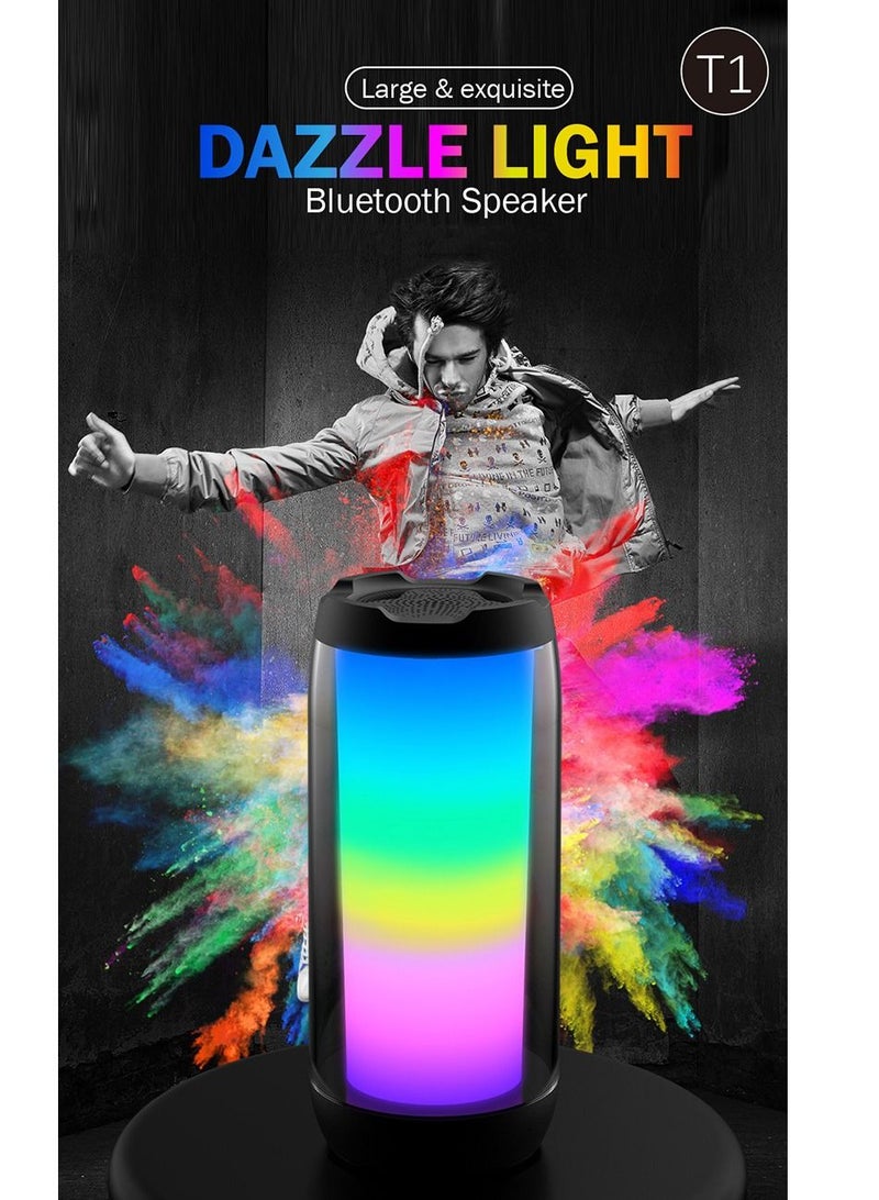 NEW Bluetooth Speaker Colorful Light 3D HiFi Fullscreen Subwoofer Portable Audio TF Card AUX interface For Phone Computer Laptop - Image 2