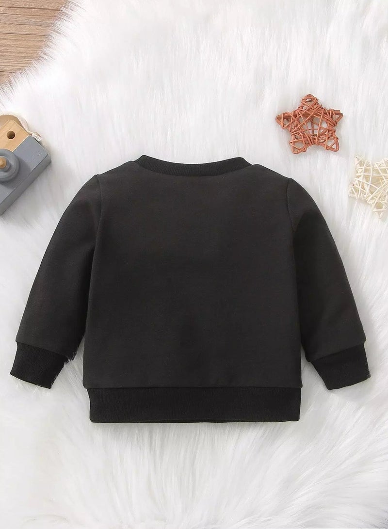 Baby Letter & Camo Print Sweatshirt - Image 2