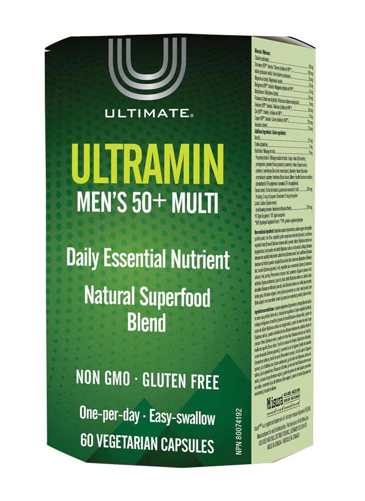 Ultimate Ultimate Ultramin Men’s 50+ Multi 60 Capsules – Vitality & Wellness Support 