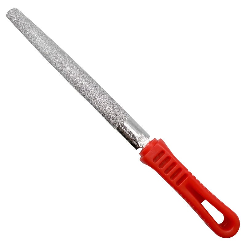 Set Of 2 Red Diamond Coated Half Round Files For Metal Ceramic Glass Stone Steel - Image 2