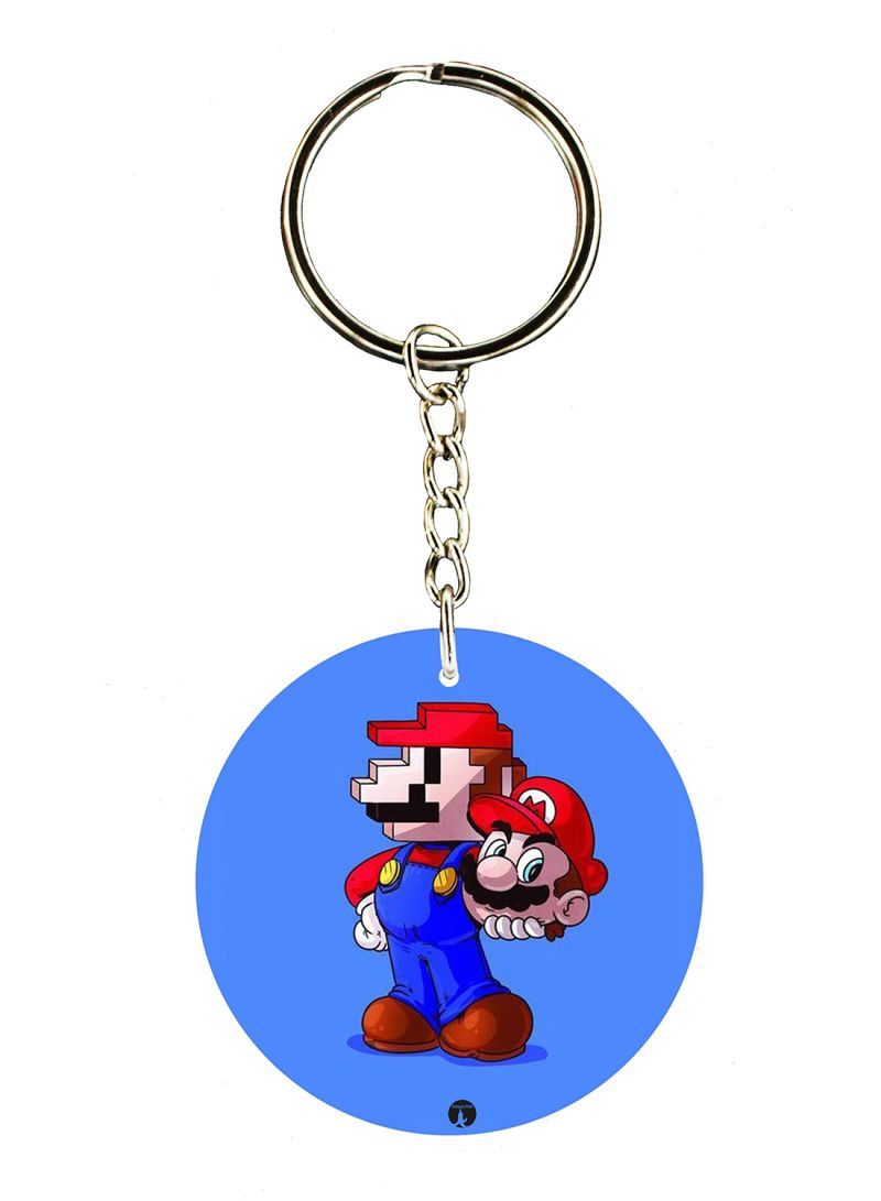 The Video Game Super Mario Printed Keychain