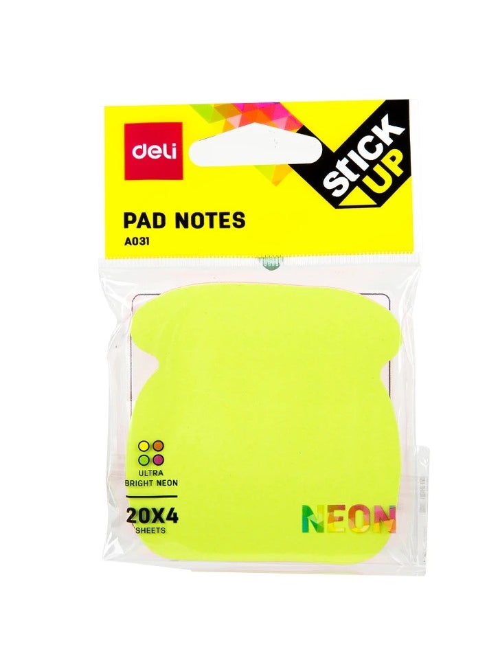 Deli 80-Piece Fancy Shaped Sticky Notes Multicolour  - Image 1