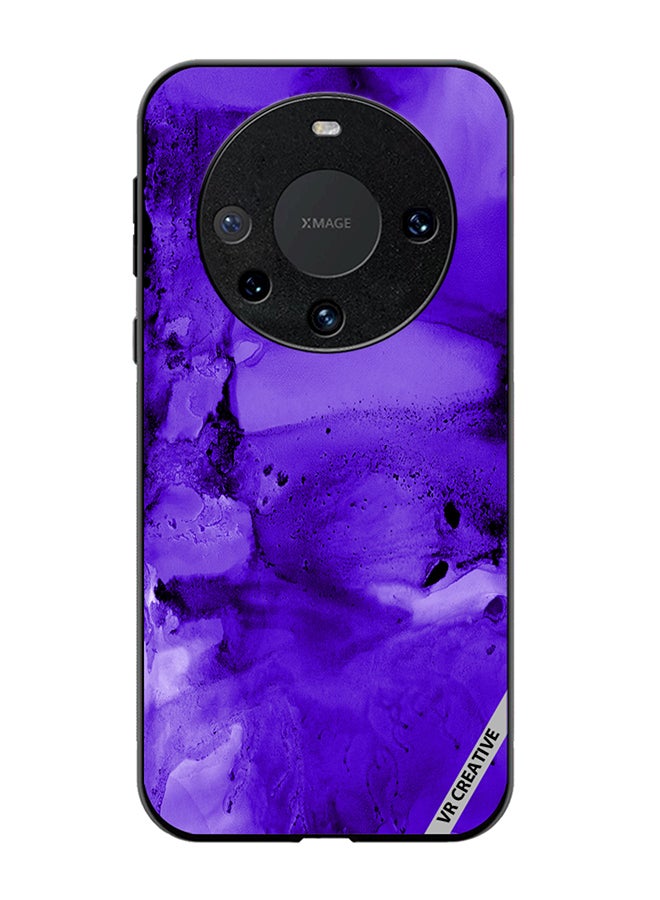 VR CREATIVE Protective Case Cover For Huawei Mate 60 Violet Alcohol Ink Wash Texture On White Paper Design Multicolour - Image 1