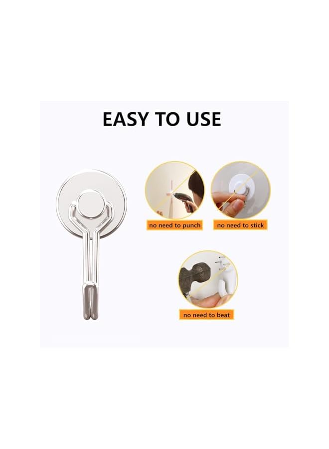 promass 8 Pack Magnetic Hooks, Heavy Duty Strong Neodymium Magnet Hook 30 Lbs with Rust Proof for Indoor Outdoor Hanging, Refrigerator, Grill, Kitchen, Key Holder, Locker, Classroom (Silver) - Image 5