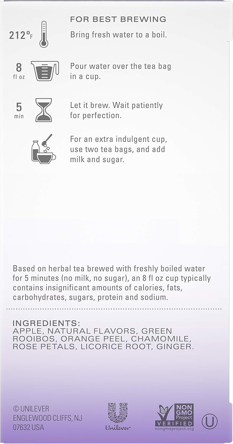 TAZO Glazed Lemon Loaf Herbal Tea Bags - Caffeine Free Dessert Delights, 15 Count - Image 3