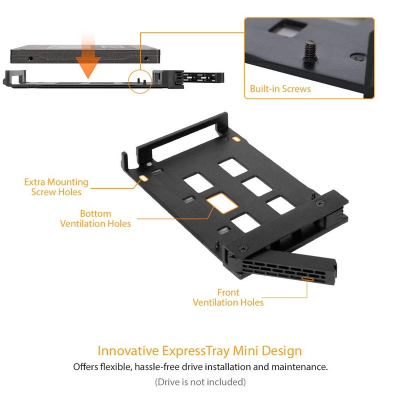ICY DOCK 2 Bay 2.5 SAS/SATA HDD/SSD Mobile Rack + فتحة 3.5" للخارجية 5.25" Bay | ExpressCage MB322SP-B - Image 5