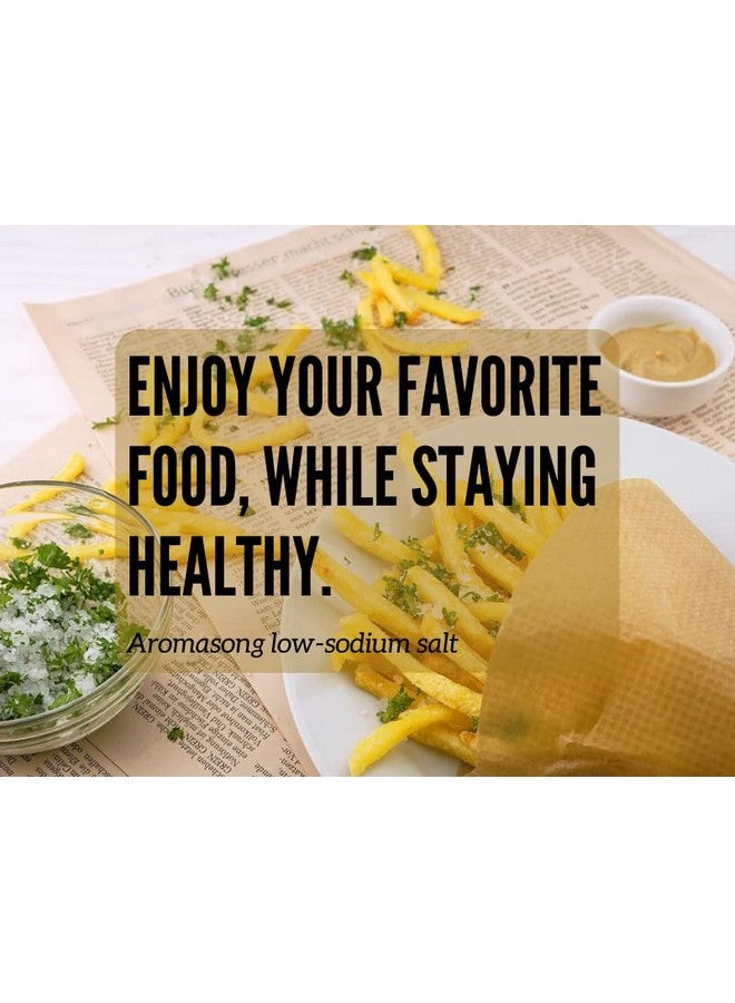 أروماسونج أروما سونج ملح البحر منخفض الصوديوم 100% طبيعي حبيبات دقيقة من كلوريد البوتاسيوم من البحر الميت مع ملح البحر الميت، 39 أونصة (1106 جم) - Image 4