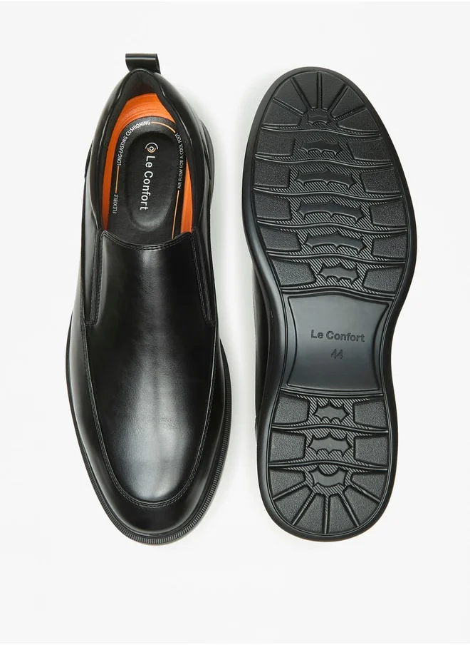 لو كونفورت Men's Solid Slip-On Loafers