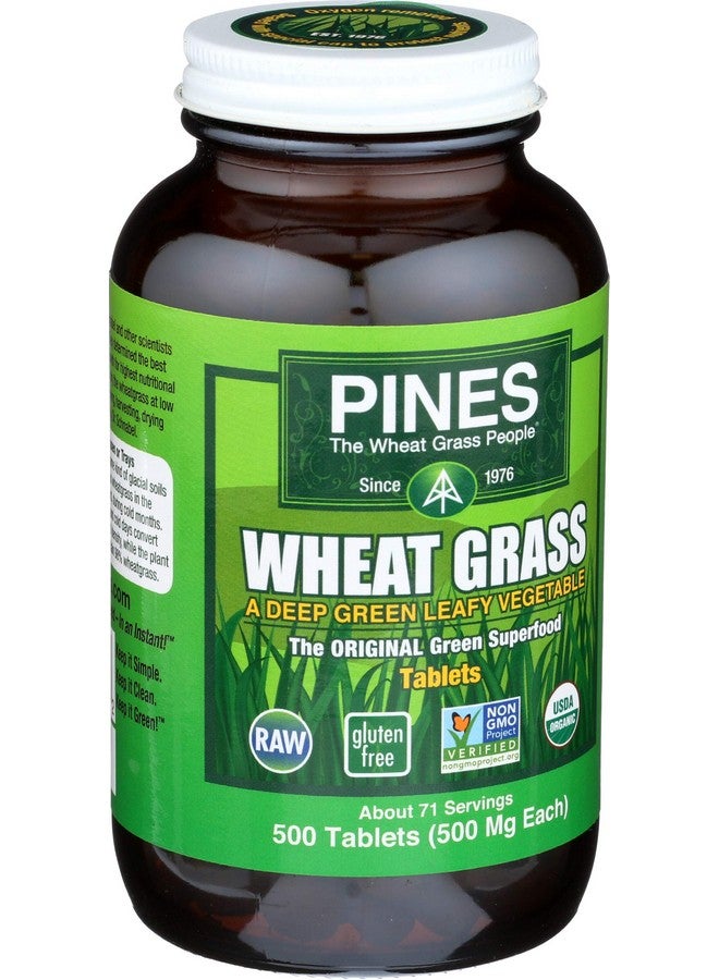 Pines Organic Wheat Grass, 500 Count Tablets - Image 2