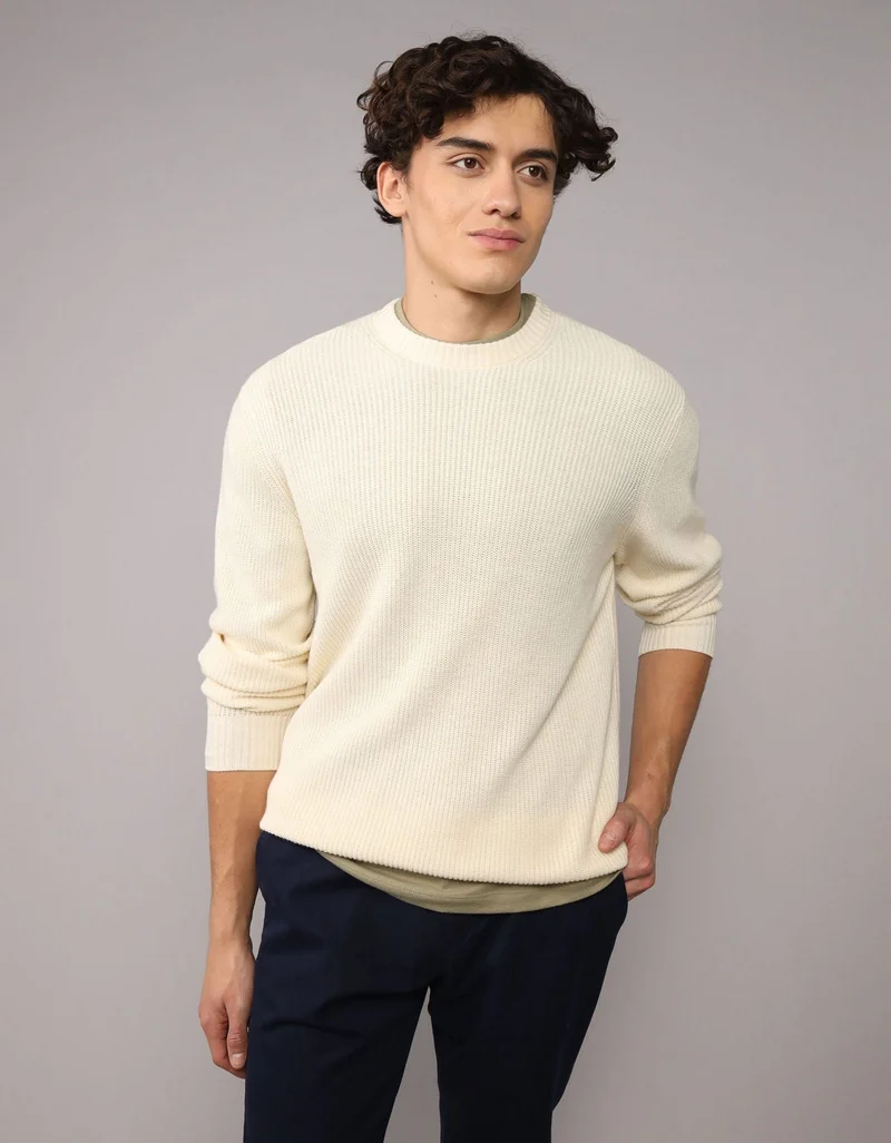 AE Waffle Crew Neck Sweater