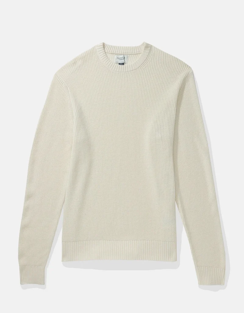 American Eagle  AE Waffle Crew Neck Sweater for Men | Best Price UAE