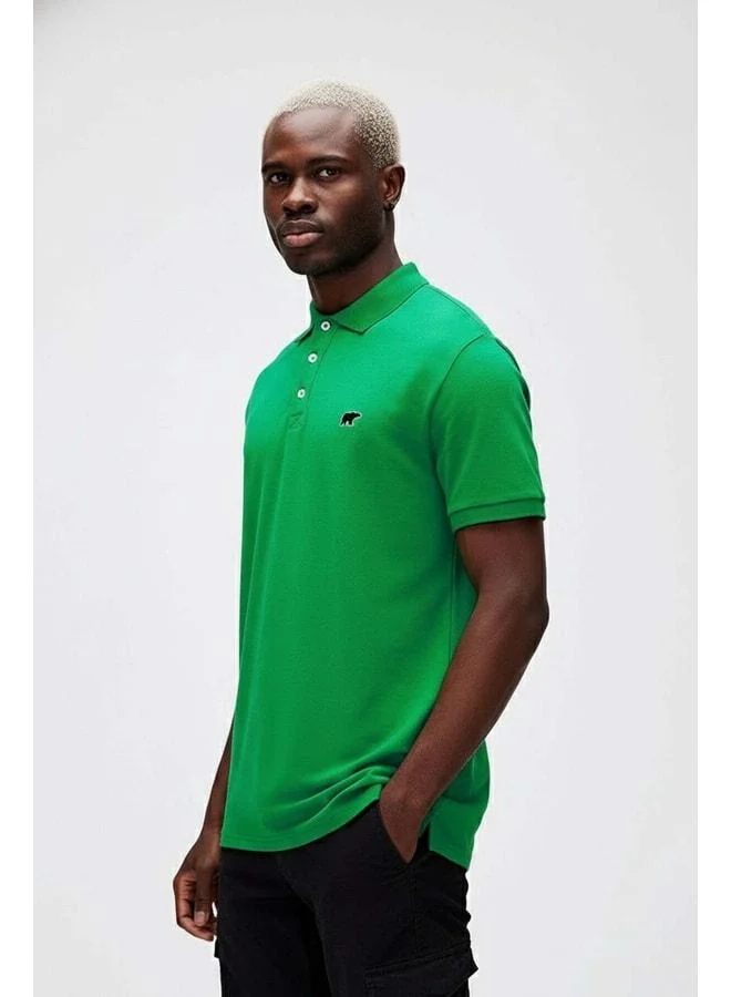 Bad Bear Gabriel Green Polo Collar Men's T‑shirt.
