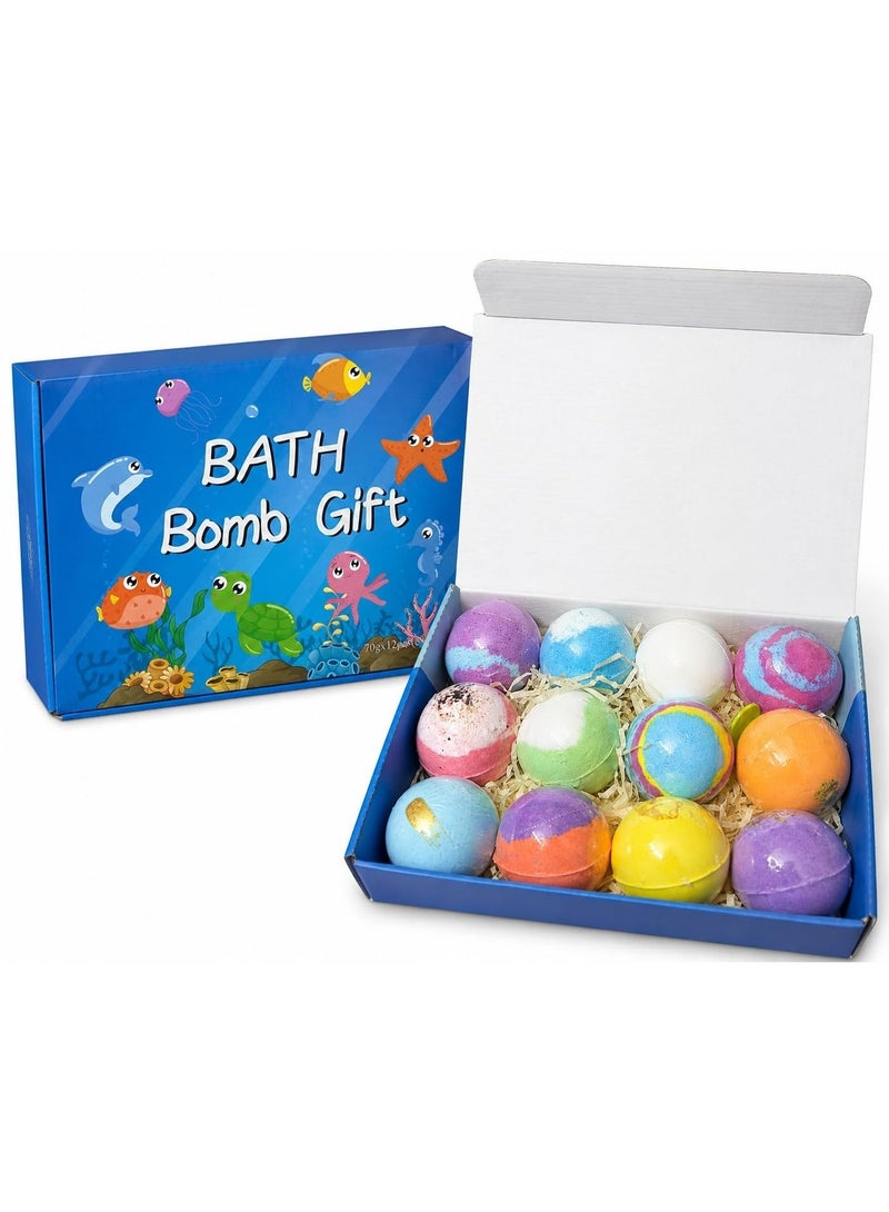 Kids Bath Bombs with Surprise Toys Inside, Handmade Bath Bomb Gift Set, Bath Bomb Gift Fizzies, Natural Organic Bubble Bath Bombs from Land & Sea, Moisturizing Dry Skin for Children - Image 2
