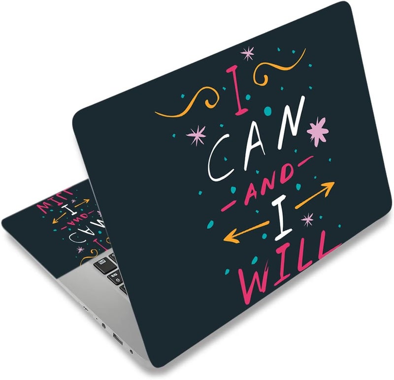 AORTDES Vinyl Universal Laptop Skin Sticker Decal for 12.1 13 13.3 14 15 15.4 15.6 Inches Netbook/Notebook PC, Reusable Sticker Art Protector (Inspirational Words) - Image 1