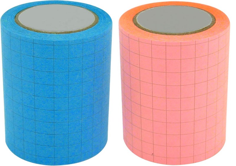 4A Full Adhesive Sticky Notes, Sticky Rolls with Dispenser and 2 Refill Rolls, Neon Blue and Pink, Grid Lines, 2 x 315 Inches, Colorful Graph Sticky Notes for Notebook, Office, Home - Image 4