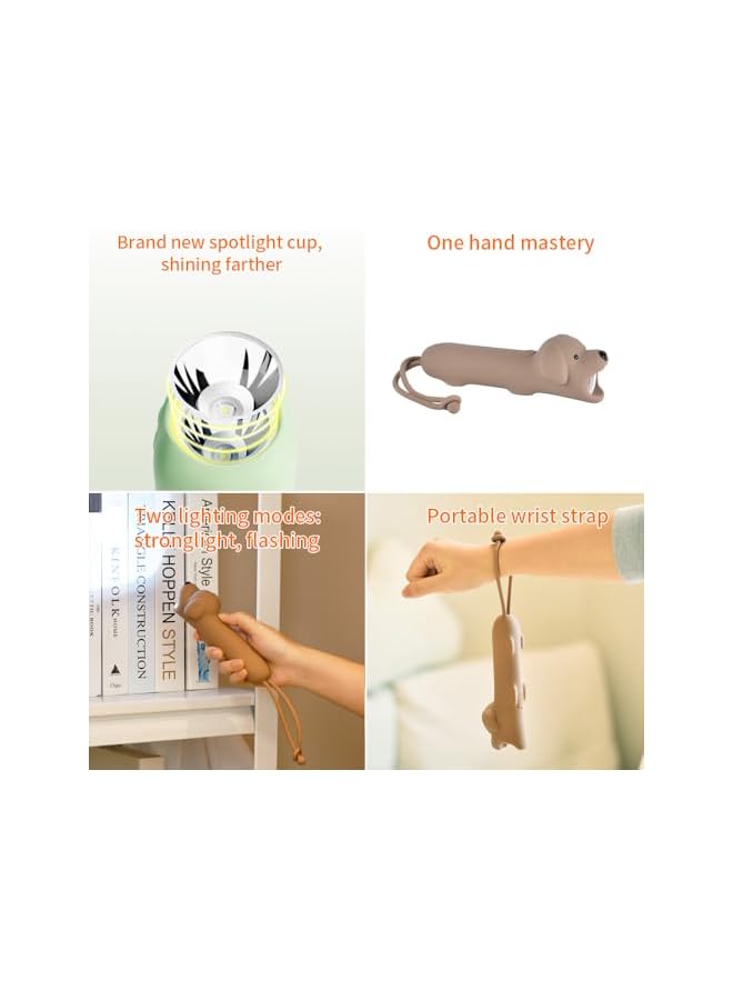 promass New Rechargeable Puppy LED Flashlight, Cute Dog Animal Shaped Silicone Flashlight, Comfortable Touch Long Press to Adjust Brightness Portable Outdoor Lighting Creative Light. - Image 4