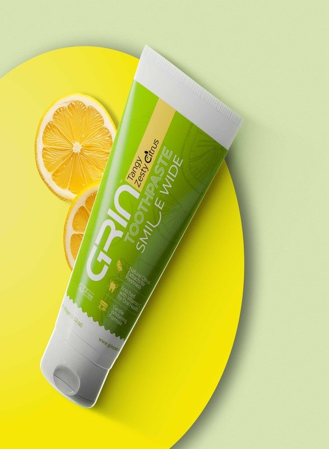 GRIN Natural Oral Care Toothpaste |Teeth Whitening | Healthy Gums & Oral Care | Long Lasting Freshness | SLS Free Toothpastefor Adult and Kids (100 Gram, Tangy Zesty - Image 4