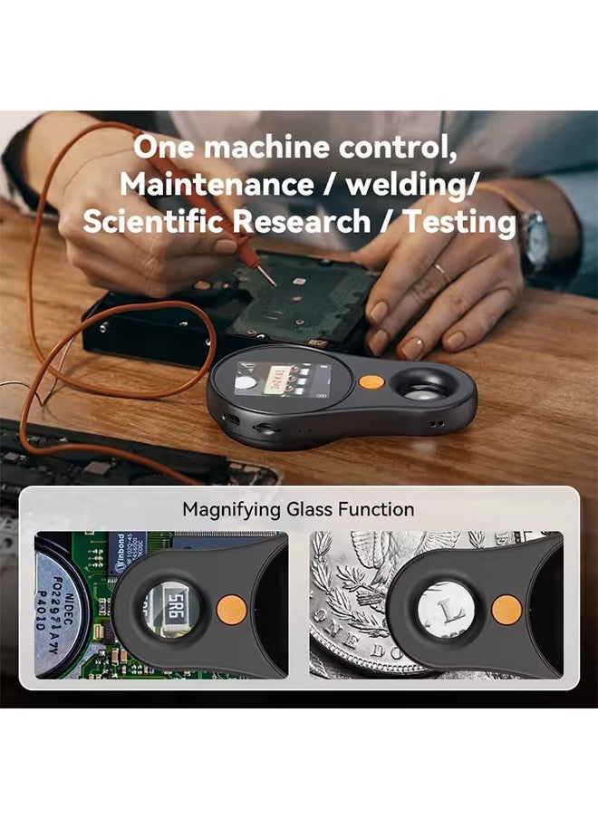 null - 2.0inch 500X Digital Microscope 1080P Video Coin Microscopio with Magnifying Glass Wiht 8Leds for Electronics Repair Windows/Mac - Image 1