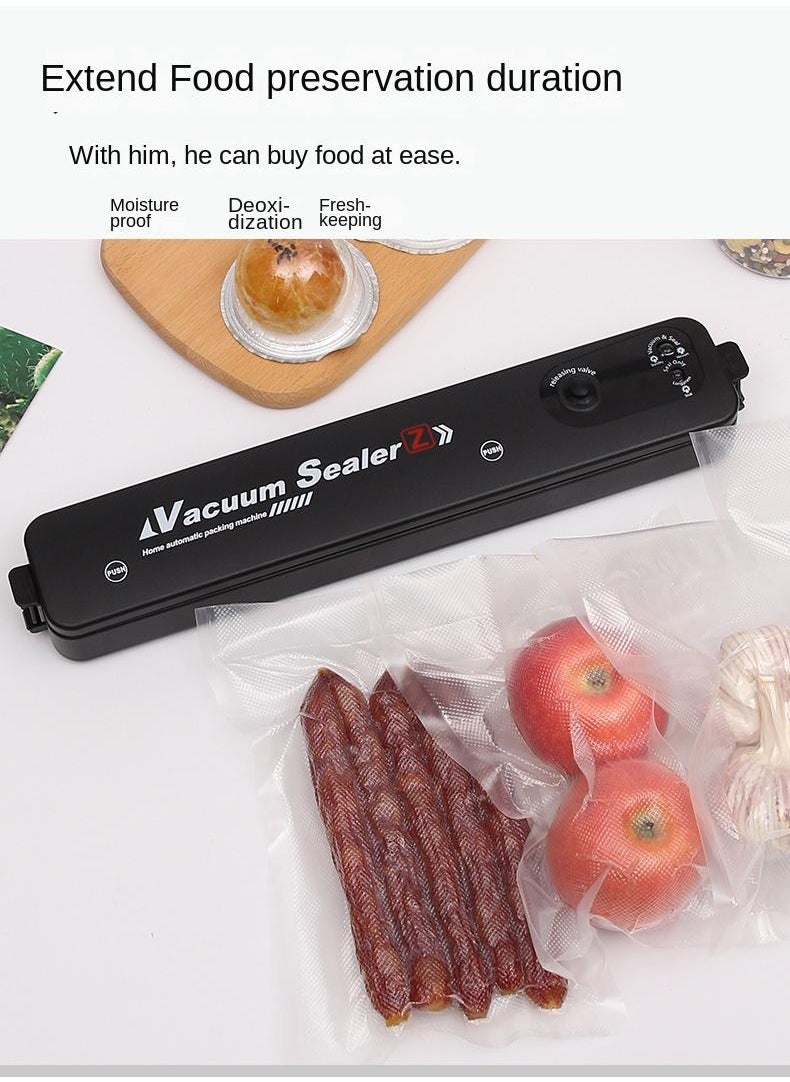 General Vacuum Sealer Machine With Starter Kit Automatic PowerVac Air Sealing Machine For Food Preservation Dry And Moist Sealing Modes Built-in Cutter Easy Cleaning And Storage  - Image 3