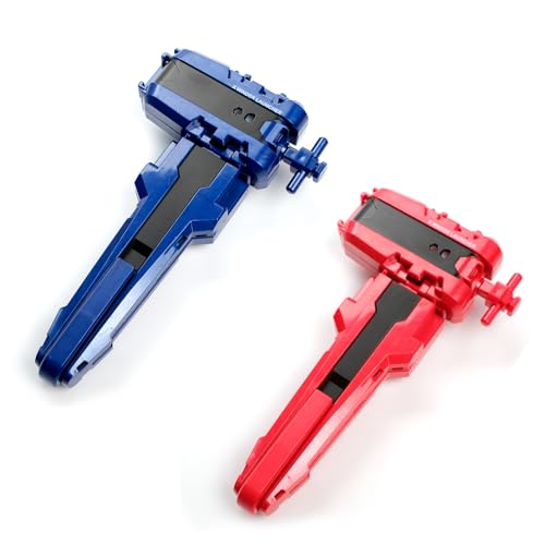 AIBREAY 2 Pack X String Launchers Blade X Winder Launcher with Grip Two Launch Mode Only Work with X Right Spinning TopRedBlue - Image 1