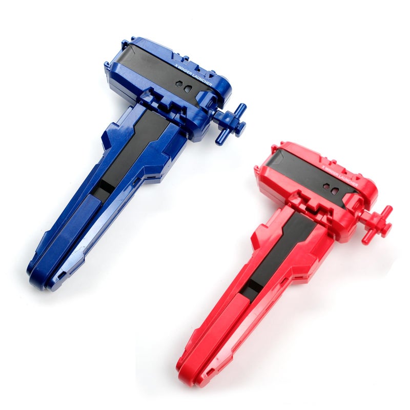 AIBREAY 2 Pack X String Launchers Blade X Winder Launcher with Grip Two Launch Mode Only Work with X Right Spinning TopRedBlue - Image 3