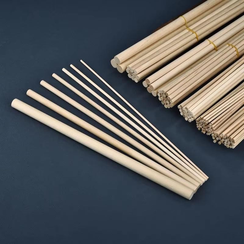 DIY Crafts DIY Crafts Dowel Rods Wood Sticks 9 inch to 12 inch Mixed Random Sizes Unfinished Precut Hardwood Wooden Dowel Rod Sticks for DIY Craft Painting Tiered Cakes 25  - Image 1