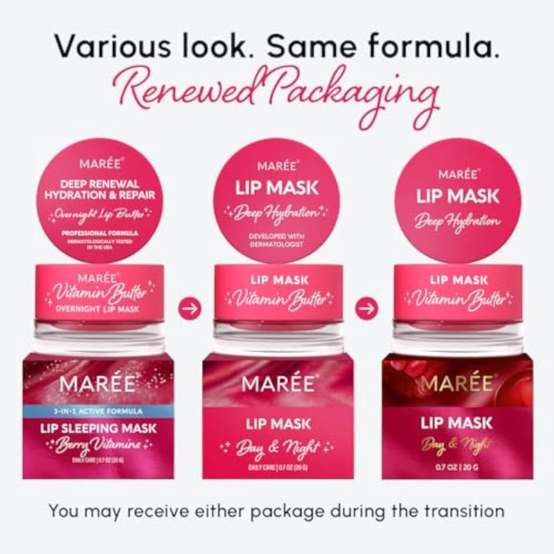 MAREE Lip Mask with Hyaluronic Acid - Overnight Butter Balm - Moisturizer for Very Dry Lips - Hidratante de Labios Care Hydration - Image 2