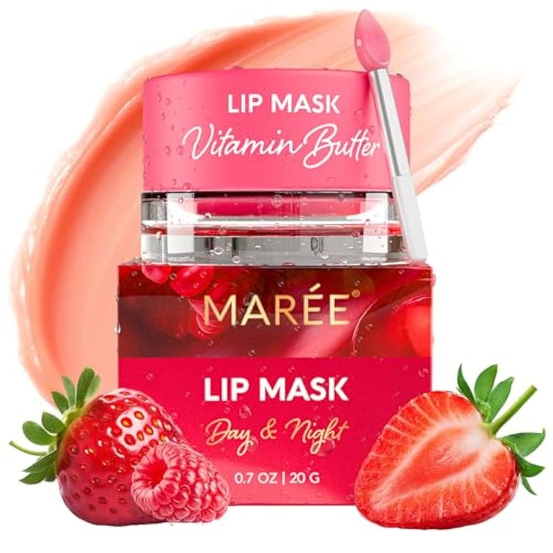 MAREE Lip Mask with Hyaluronic Acid - Overnight Butter Balm - Moisturizer for Very Dry Lips - Hidratante de Labios Care Hydration - Image 1