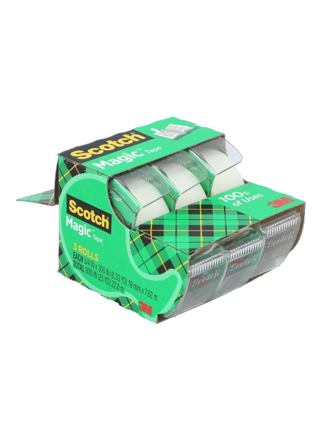 Scotch  3-Piece Multi-Purpose Versatile Magic Tape Roll Set Clear 0.75 x 300 inch 3105  - Image 2
