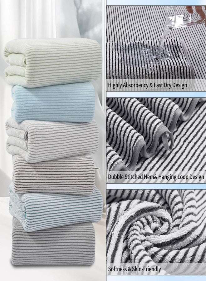 JessyHome 4 Piece Bath Towel Set 35"x70"Oversized Bath Towel for Bathroom Ultra Soft Fluffy Extra Large Bath Sheet Luxury Premium Bathroom Towel Highly Absorbent Quick Dry Shower Towel for Hotel Spa,Black White - Image 3