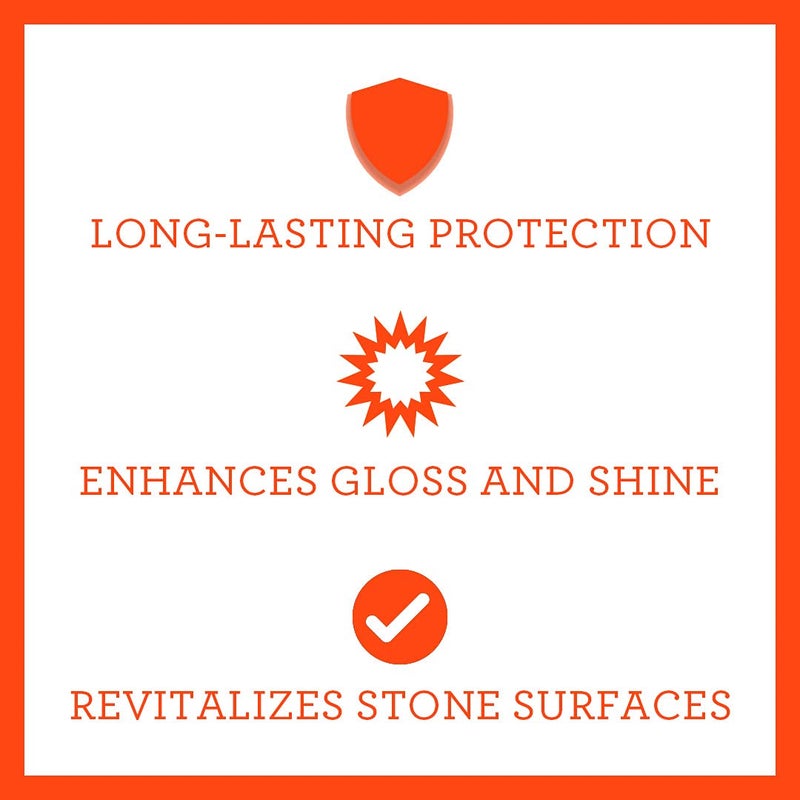 TriNova Granite Sealer & Protector – Best Stone Polish, Protectant & Care Product – Easy Maintenance for Clean Countertop Surface, Marble, Tile – No Streaks, Stains, Haze, or Spots - 18 fl oz - Image 2