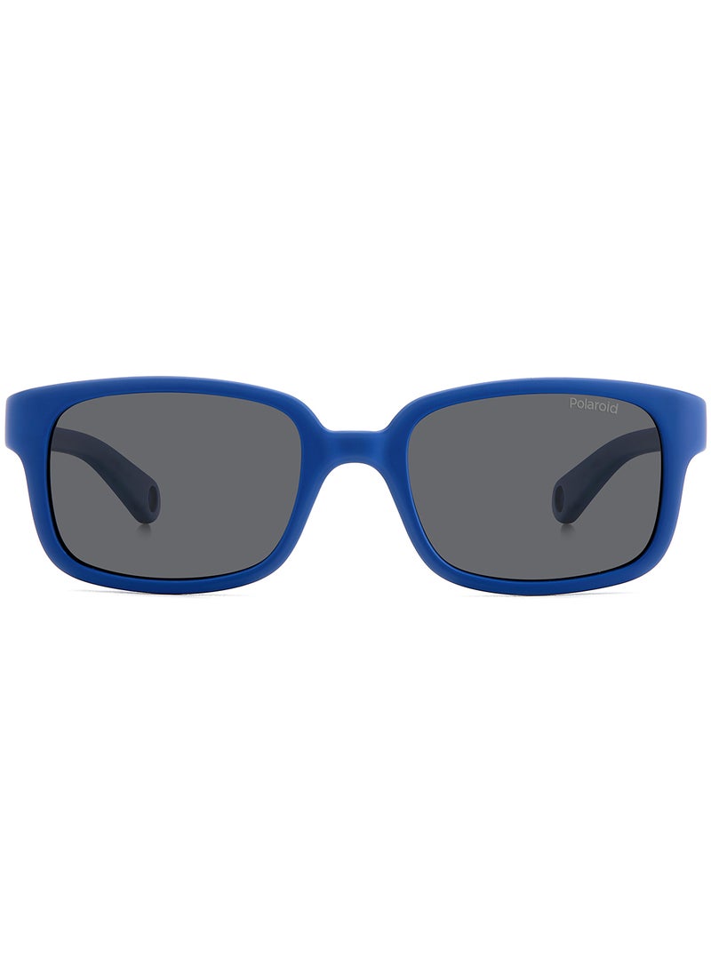 Polaroid - Kids Unisex Polarized Rectangular Sunglasses - Pld K008/S Blue Millimeter - Lens Size: 44 Mm - Image 1