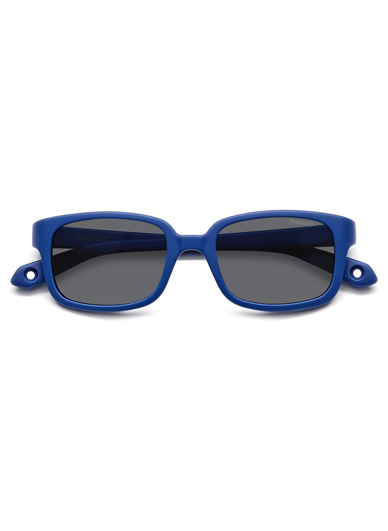 Polaroid - Kids Unisex Polarized Rectangular Sunglasses - Pld K008/S Blue Millimeter - Lens Size: 44 Mm - Image 1