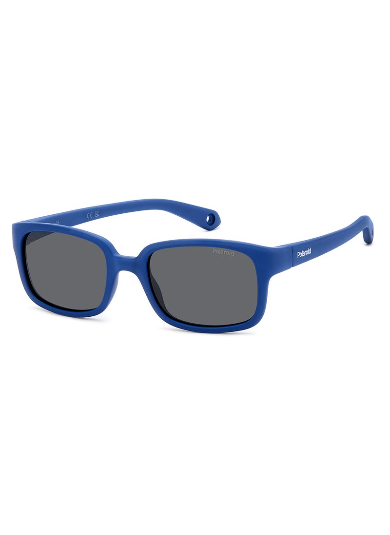 Polaroid - Kids Unisex Polarized Rectangular Sunglasses - Pld K008/S Blue Millimeter - Lens Size: 44 Mm - Image 1