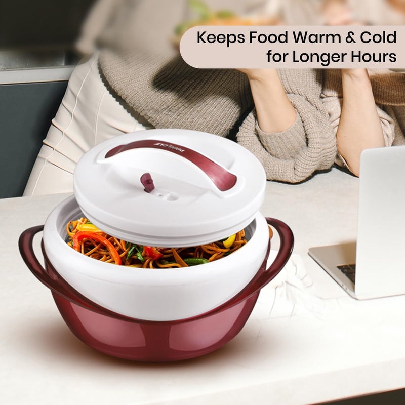 PINNACLE طبق كاسرول معزول كبير مع غطاء 36 لتر وعاء طعام أنيق للحفاظ على الحرارة والبرودة وعاء تقديم الحساء والسلطة من الفولاذ المقاوم للصدأ أفضل مجموعة هدايا للأمهات - Image 5