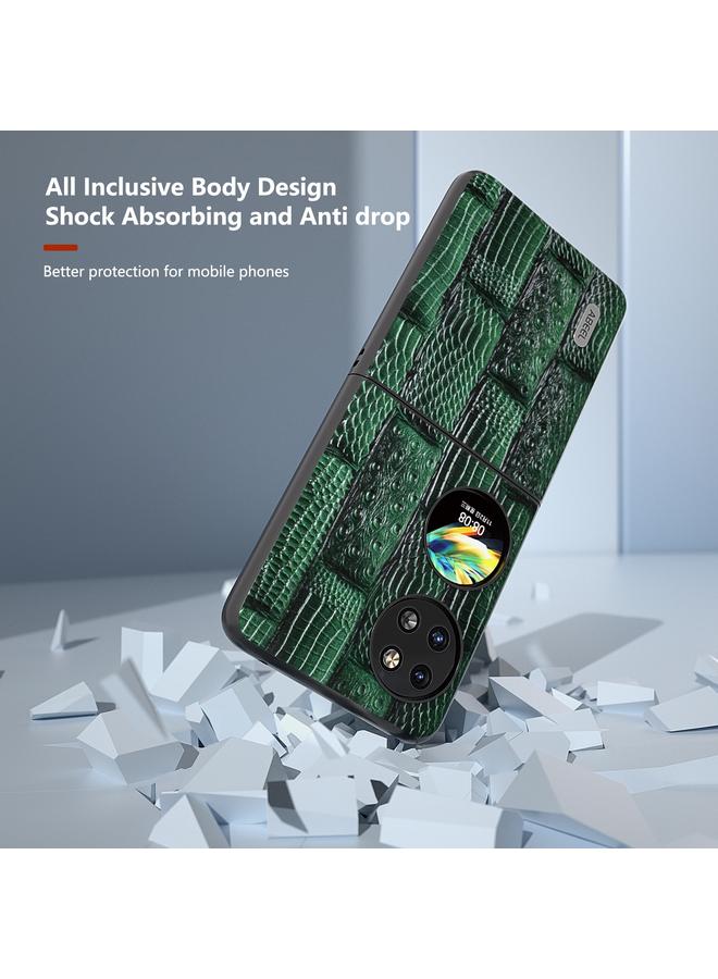 S-TOP Case For Huawei Pocket 2 ABEEL Genuine Leather Mahjong Pattern Black Edge Phone Case - Image 4