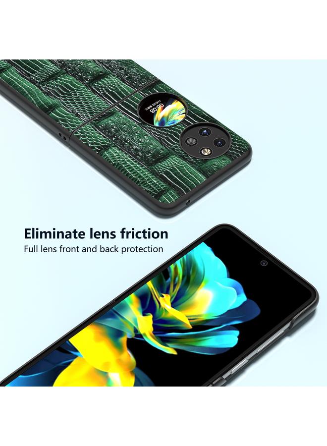 S-TOP Case For Huawei Pocket 2 ABEEL Genuine Leather Mahjong Pattern Black Edge Phone Case - Image 3