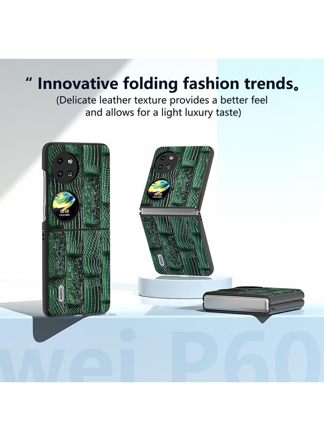 S-TOP Case For Huawei Pocket 2 ABEEL Genuine Leather Mahjong Pattern Black Edge Phone Case - Image 2