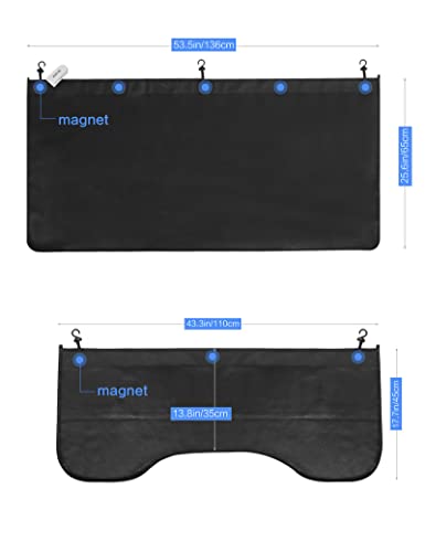 RUPSE 3 Pcs Fender Protectors for Mechanics,Microfiber Leather Car Fender Cover Mats Pads,Mechanic Magnetic Fender Protector Mat with Hooks - Image 3